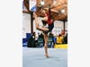 Level 8 gymnast Nadia Borja displayed grace and flexibility at the Emily Fedorko Challenge.