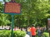 2022 Underground Railroad campers visit one of the slave auction markers in Camden.