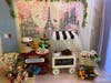 The pediatric playroom at Kaiser Permanente Roseville Women & Children’s Center is transformed into a magical springtime in Paris 