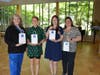 Derby Middle School National Junior Honor Society Treasurer Julianne Meagher, second from left, recently delivered cancer patient care packages to The Center or Cancer Care at Griffin Hospital.