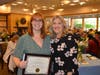 Griffin Health Nurse Crystal Wood, RN, of Southbury, left, received the Mary Nelligan Continuing Education Award at Griffin’s 37th Annual Nurses Week Celebration from Griffin Health Director of Patient Safety & Care Improvement Ann Marie Evans, MSN, RN.