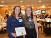 Griffin Health Nurse Lindsey Grailich, BSN, RN, of Oxford, left, received the Mary Schumacher Nursing Leadership Award at Griffin’s 38th Annual Nurses Week Celebration from Griffin Hospital Emergency Department Director Lindsay Slaybaugh, MSN, RN, NE-BC.