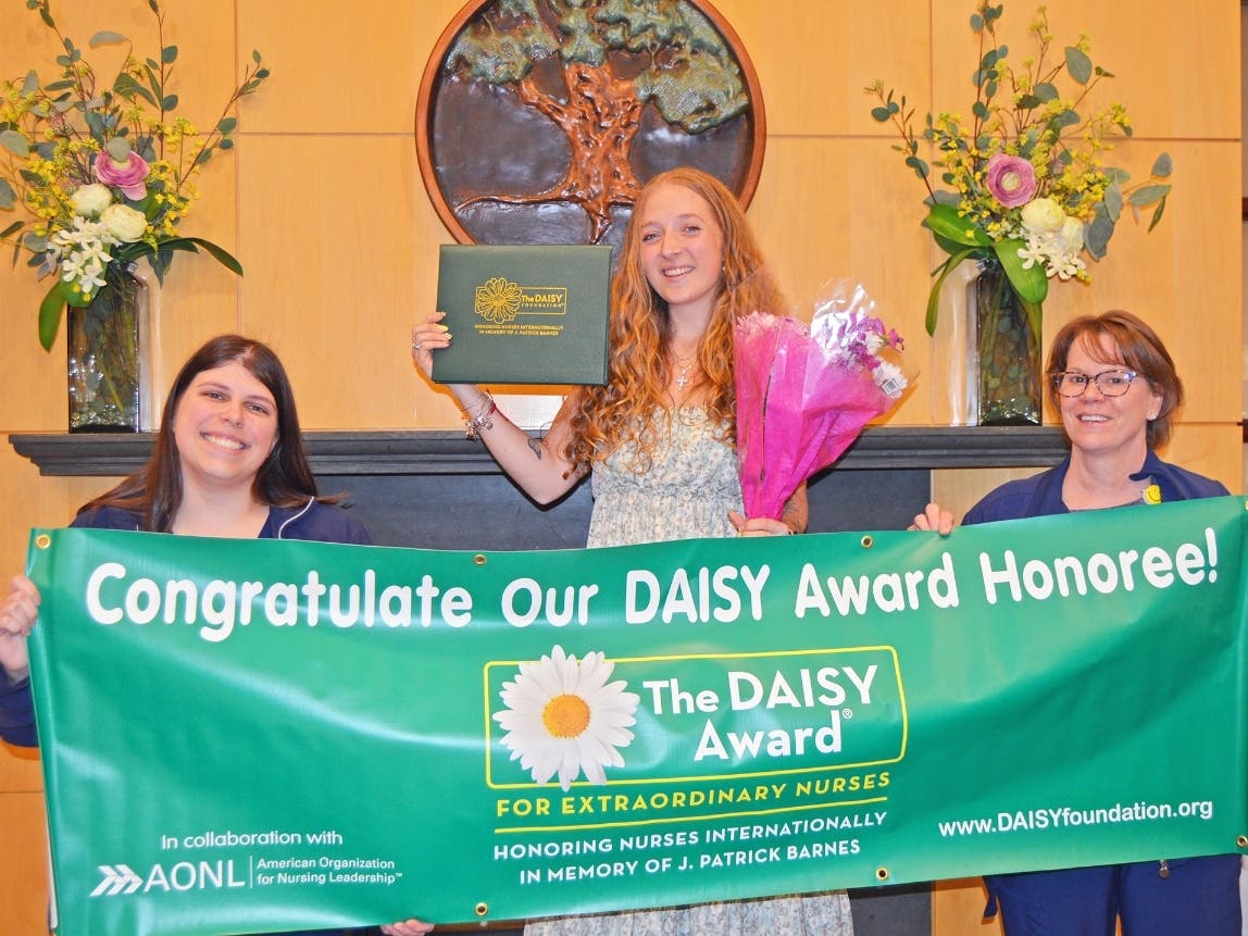 Griffin Health Nurse Milly Delaney, BSN, RN, of Milford, recently received The DAISY Award for Extraordinary Nurses.
