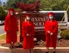From right to left, Chestnut Knoll employees and Boyertown Area High School seniors Amy Hansen, Amanda Garvey and Madison Denneney.