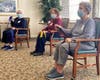 Betty Moore, pictured foreground, uses a resistance band during a seated exercise routine at Chestnut Knoll in Boyertown. Exercises are tailored to seniors using a variety of modified workouts that focus on improving strength, mobility and balance.