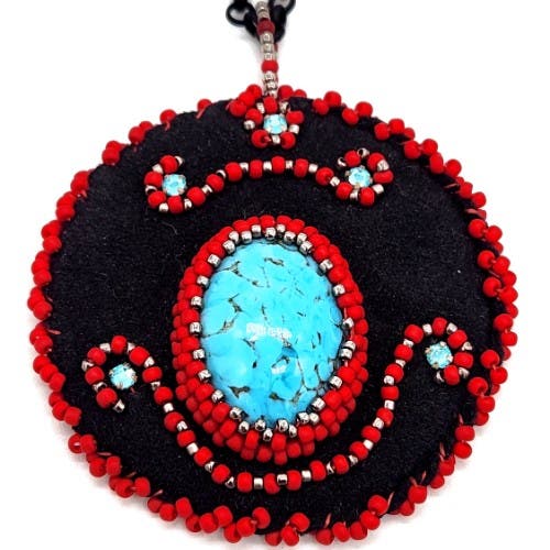 Bead Embroidery with a Cabochon
