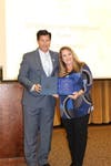 Mayor’s Award winner Janine Thalblum with Mayor Haubert  