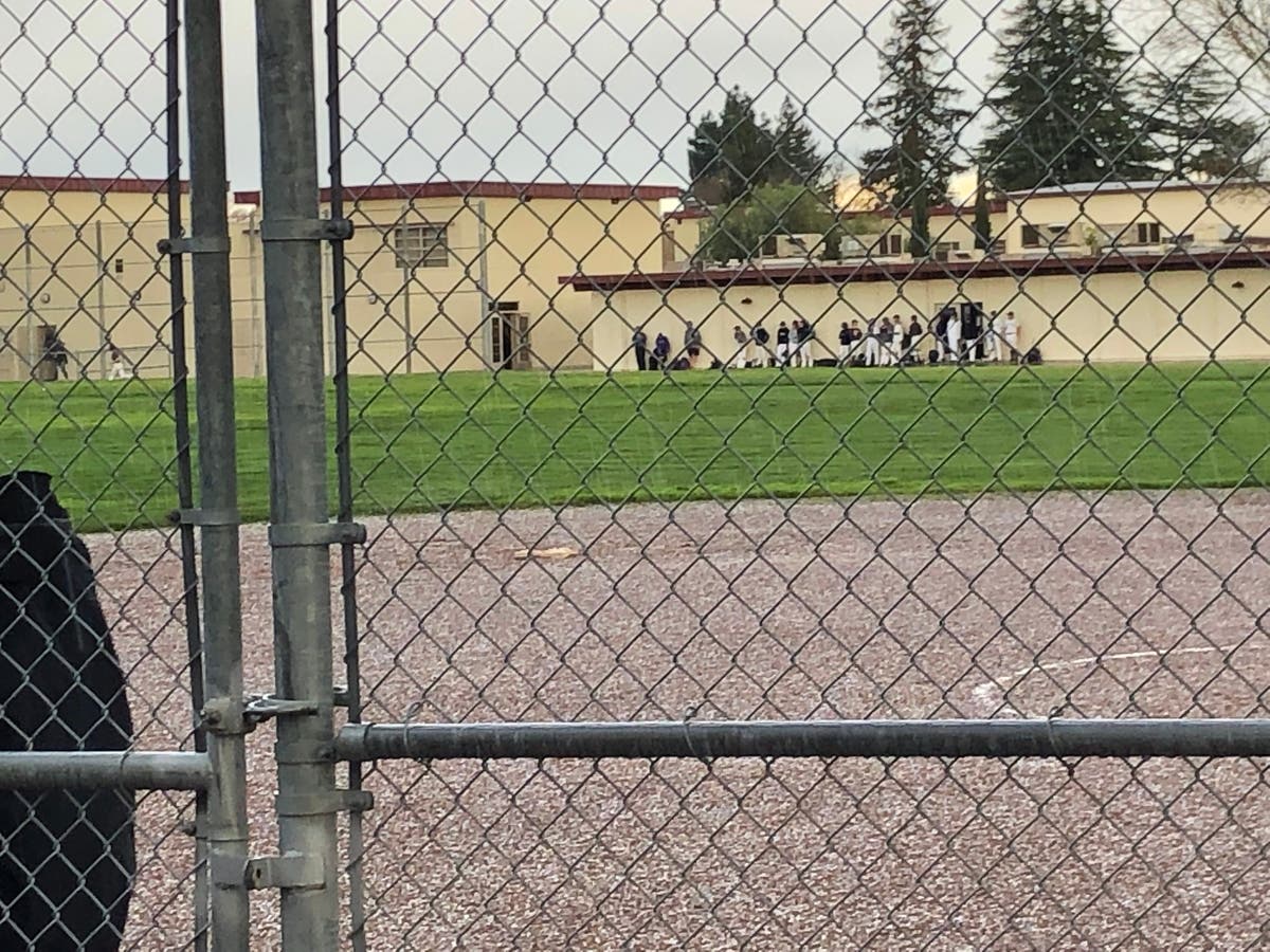 PLEASANTON, CA — Hail on the Amador Valley High baseball field