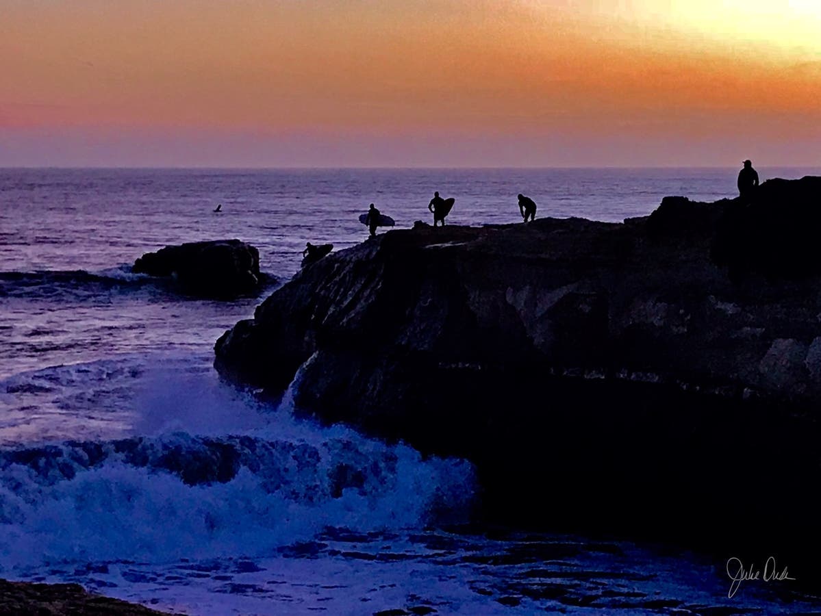 Surfers in Santa Cruz