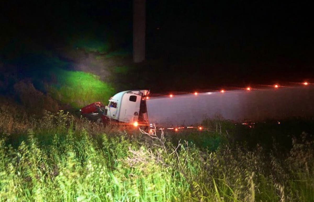 No one was injured during the Tuesday crash.