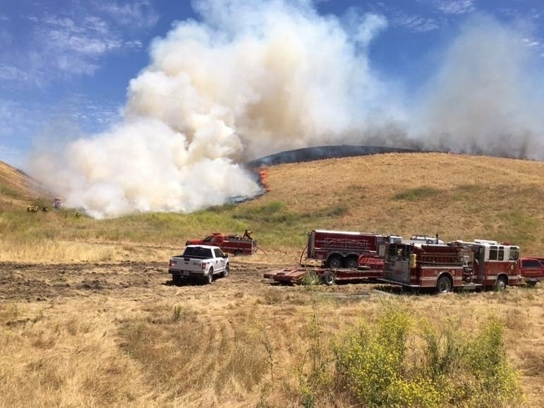 Smoke may been seen in Tri-Valley while firefighters conduct a training burn at Camp Parks.