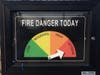 Officials forecast poor humidity recoveries.