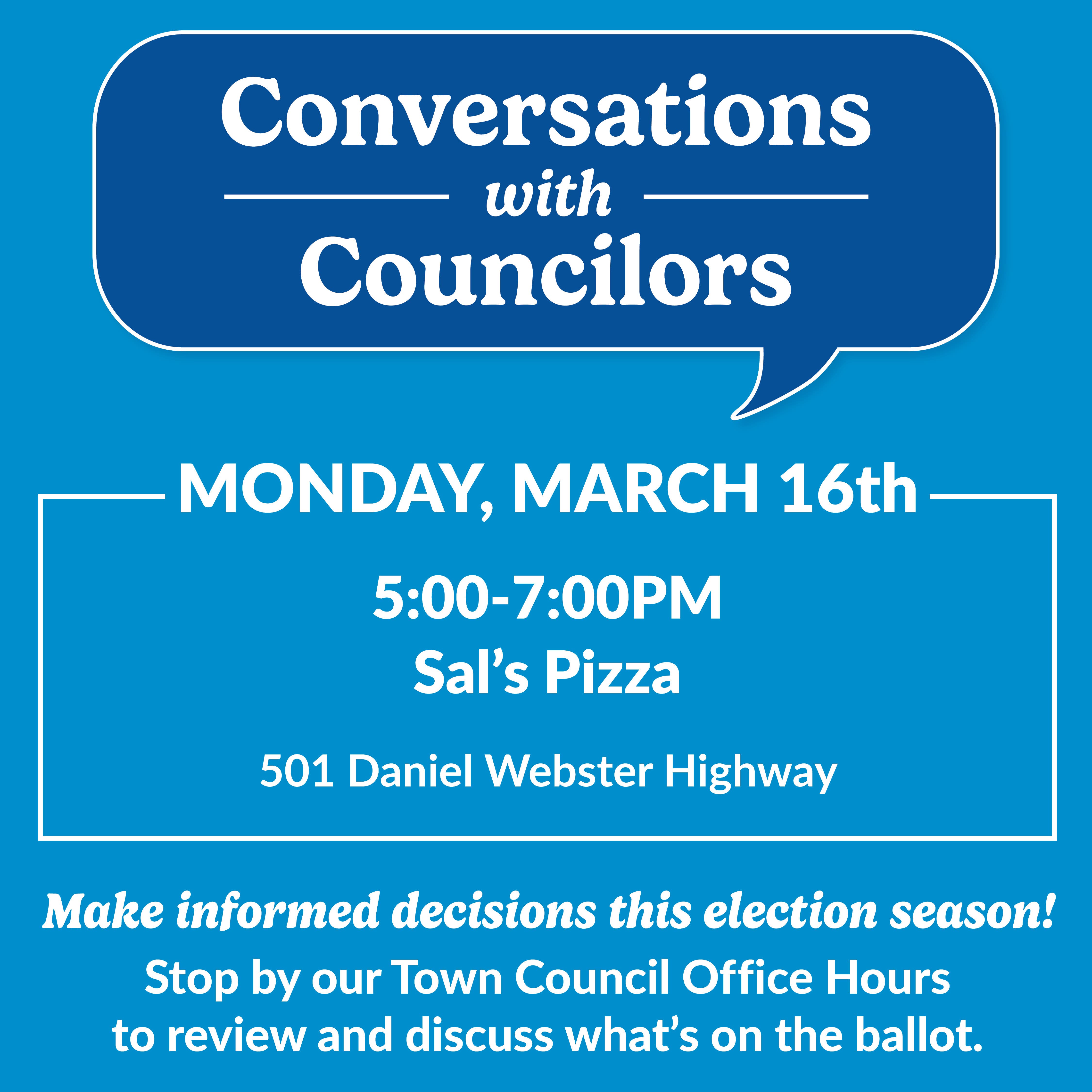 Conversations with Councilors: Sal's Pizza