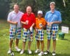 The best color-coordinated foursome included Vicki DiMatteo of Shelton, second from right.