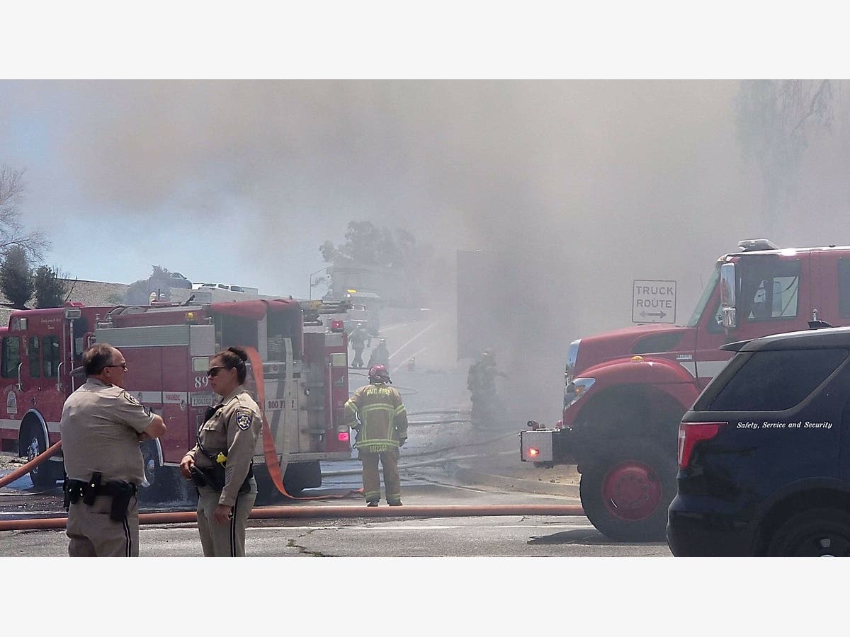 Big Rig Catches Fire On I-10 In Banning: PHOTOS | Banning, CA Patch