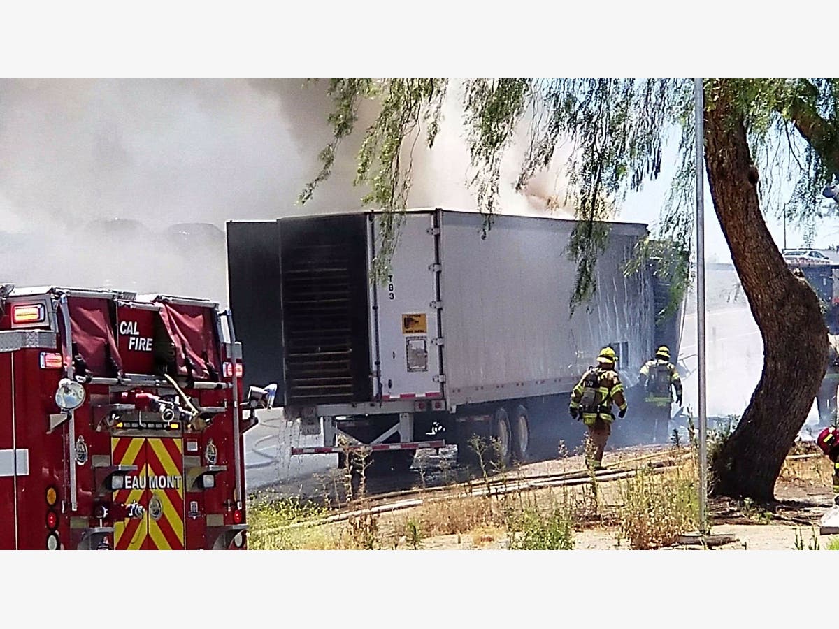 Big Rig Catches Fire On I-10 In Banning: PHOTOS | Banning, CA Patch