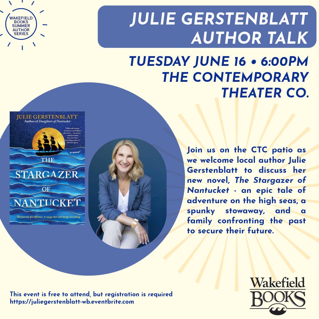 Julie Gerstenblatt Author Talk with Wakefield Books at The CTC