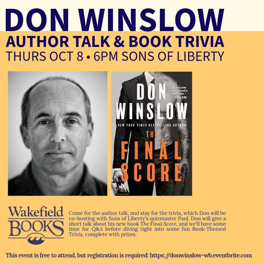 Don Winslow Author Talk & Book Trivia