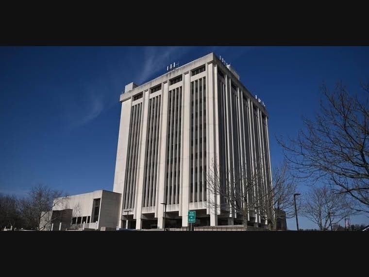 The Dennison Building in Hauppauge will be bathed in Canine Companions yellow and blue on the first day of National Service Dog Month! 