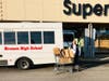 Art Magana, Manager of Berkots in Midlothian, IL helps load food donations after offering his store to serve as a drop-off location for local families. 