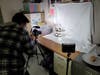 A District 228 TV Production student takes footage for the District's first-ever cross-curricular production