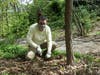 Joe Flasher helps with the planting at GreenScape.

