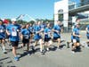 A wave of runners begins the 9/11 Heroes Run. There were six waves of runners and a group of one-milers.