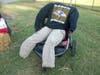 A Ravens scarecrow is ready to be transported home.