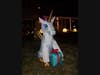 A present to or from the unicorn? Either way, gifts are a sign of the Christmas season.

