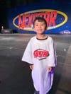 Travis Frech after winning a Nexstar Tshirt