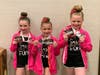 Le Danse Mini Comp Team proudly wearing their medals.