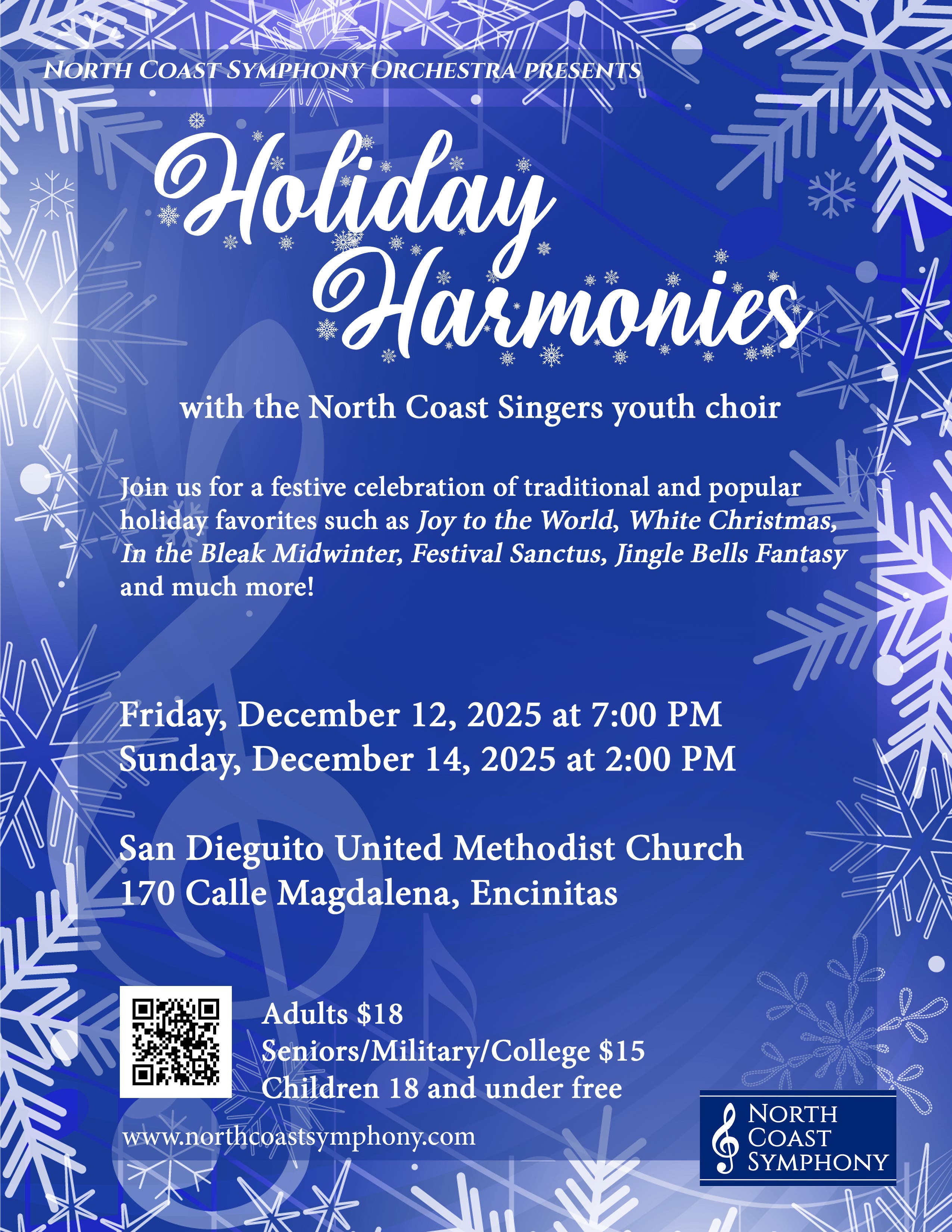 North Coast Symphony Holiday Harmonies with North Coast Singers