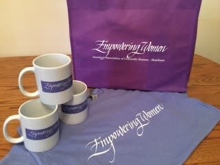 Tee shirts starting at $20, Coffee Mugs $10, Non-woven Bags $5-all profits support 
AAUW-D literacy efforts,local educational programs, and scholarship funds!