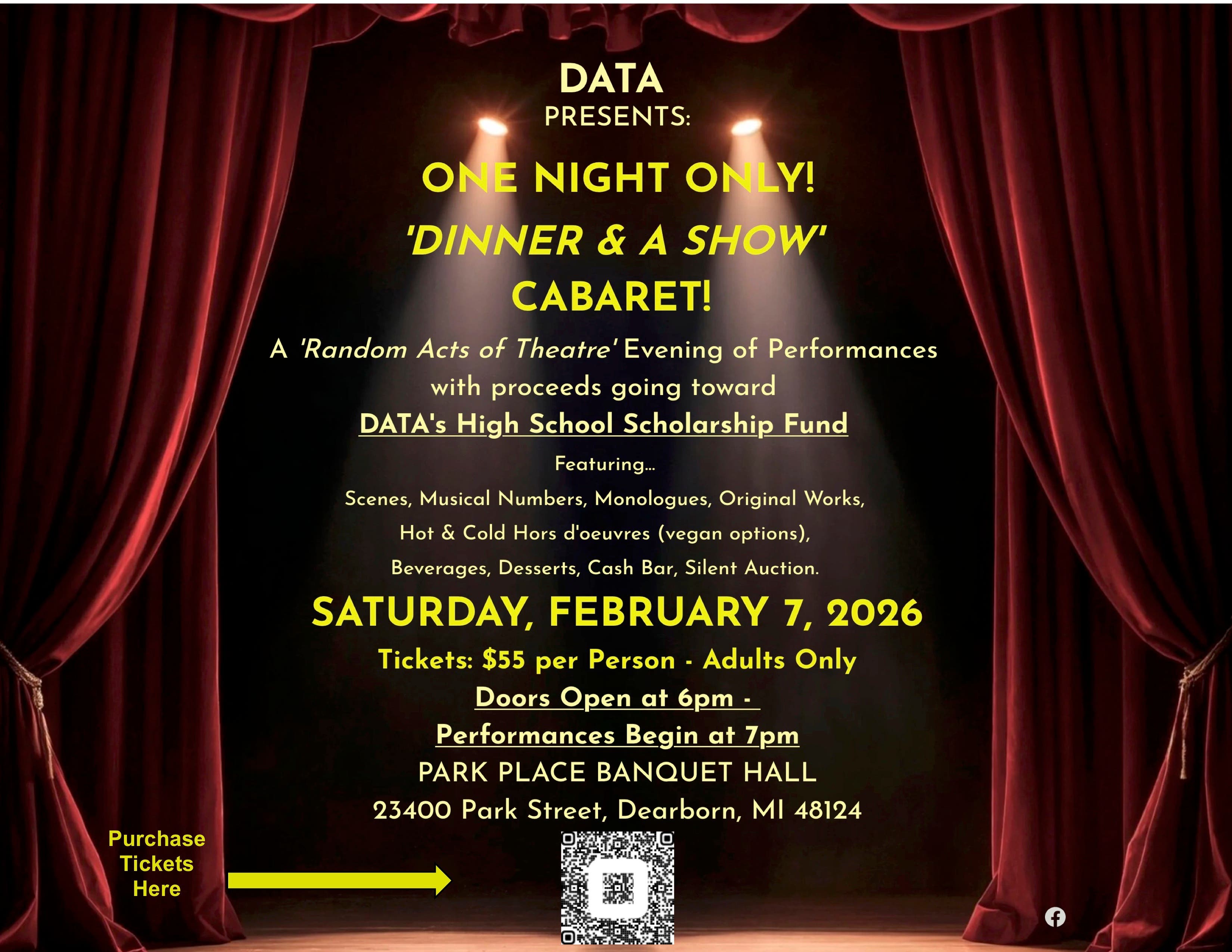 DATA Dinner & A Show Cabaret Scholarship Fundraiser