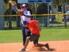 Close play at second base in last year's game