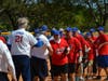 Mayor Rick Kriesman leads the City Hall Stars through a line of congratulation Kids and Kubs. City Hall Stars came from behind for an extra inning victory in 2020.