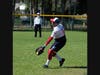 Kids and Kubs shortstop Larry McCurdy makes a shoe-top catch during the annual Mayor's game at North Shore Park February 20,2021.