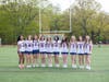 Brookline girls lacrosse seniors, from left, Chloe Jean, Clara Thibault, Sylvie Kostant-Greeley, Annabelle Sneider, Penelope West, Priscila Hill, Scarlett Rothstein, Amalia Lindgren-Palm, Maya Schwartz, and Elin Lindgren-Palm will be graduating in June.