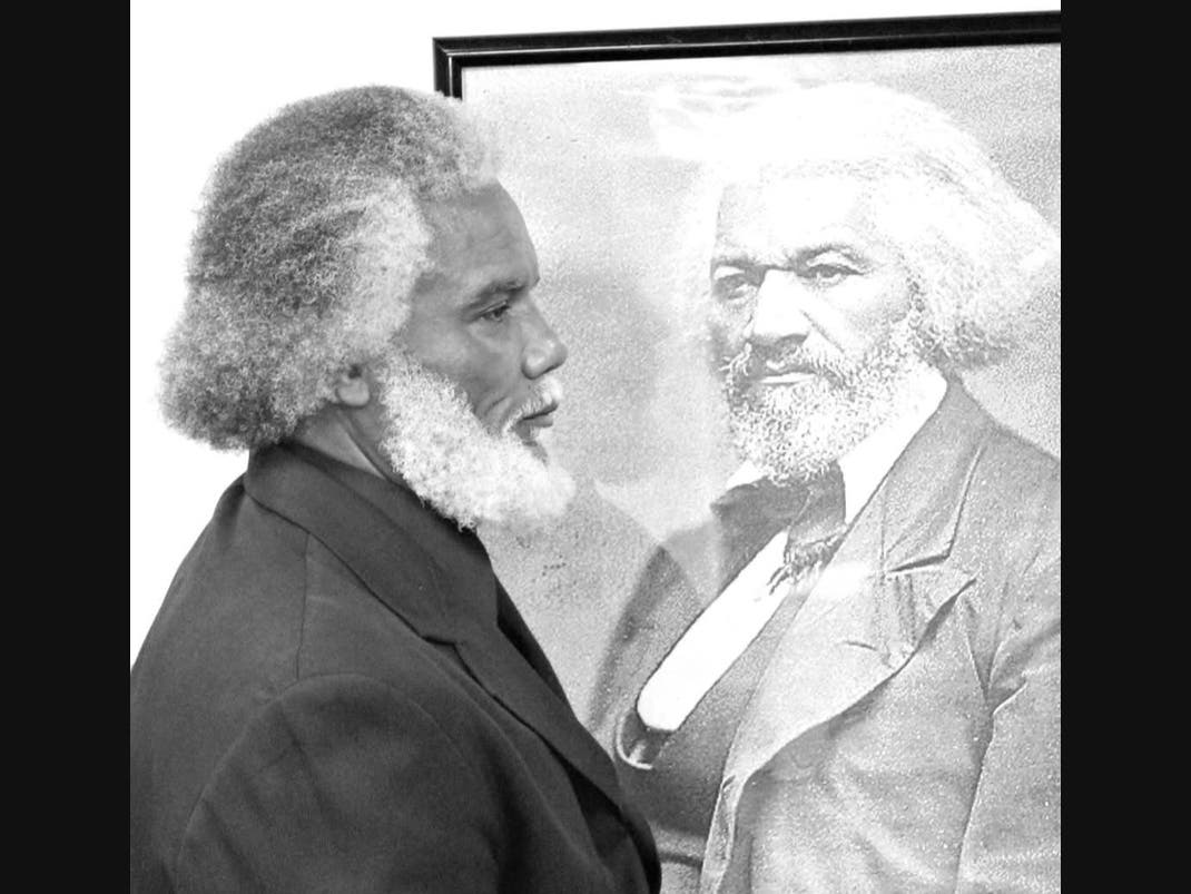 Donald L. Dowridge, Jr. portrays Frederick Douglass