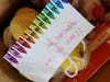 Thank you notes from customers frequenting the farm's weekly online store. 