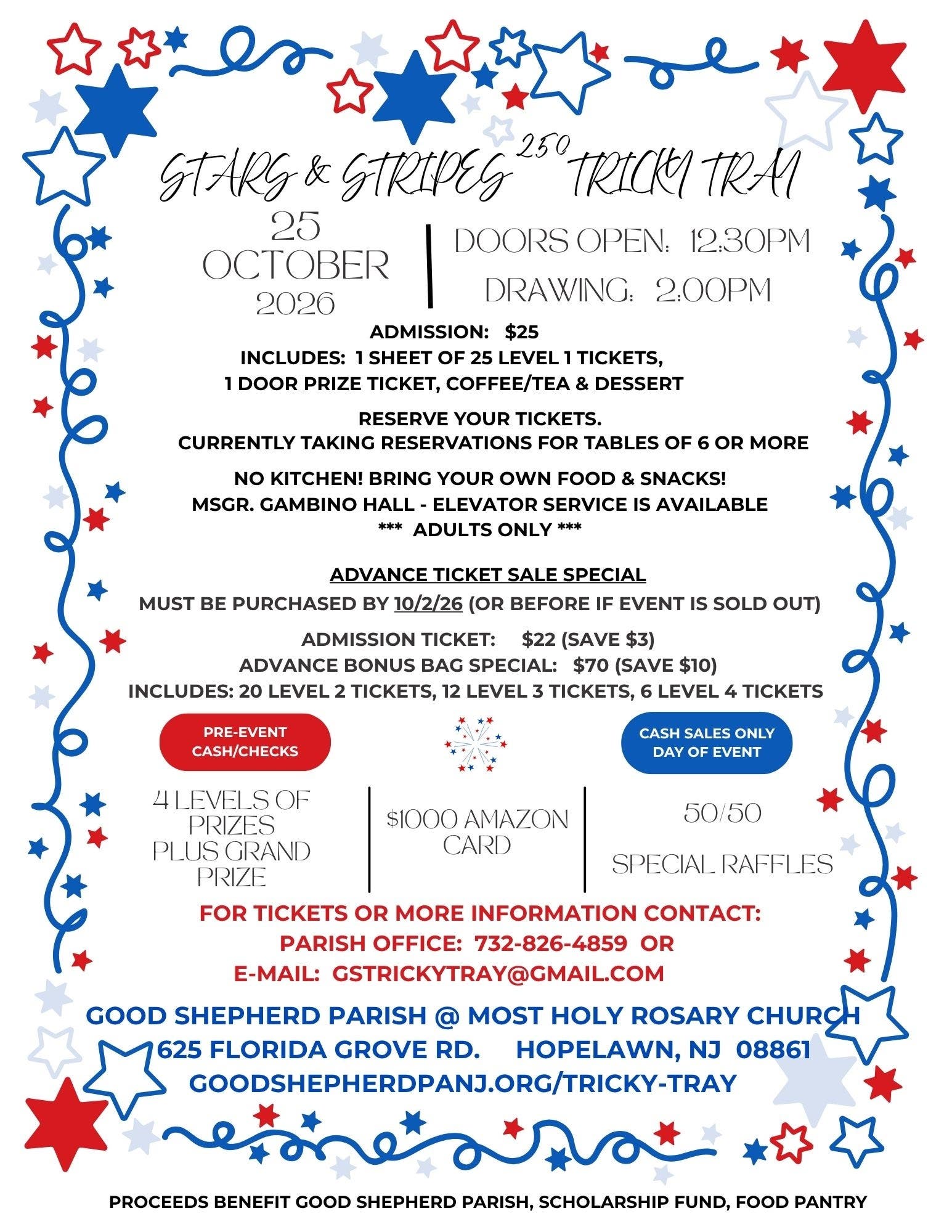 Stars & Stripes 250 Tricky Tray