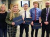 Students from the Niles North PALS Club and their sponsor were honored at the D219 Board Meeting.