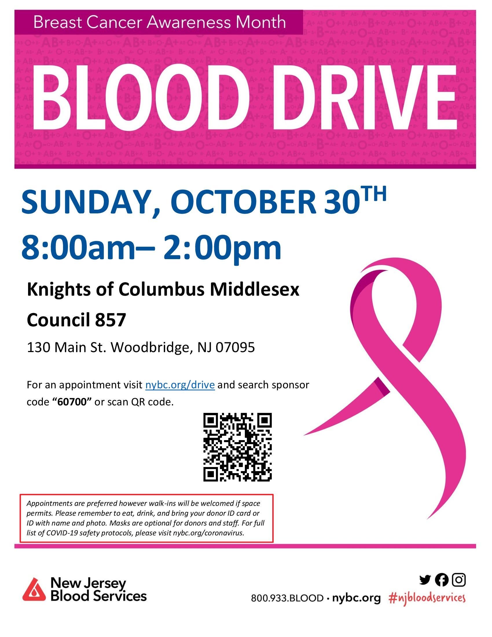 Oct 30 Woodbridge EMERGENCY Blood Drive Woodbridge, NJ Patch