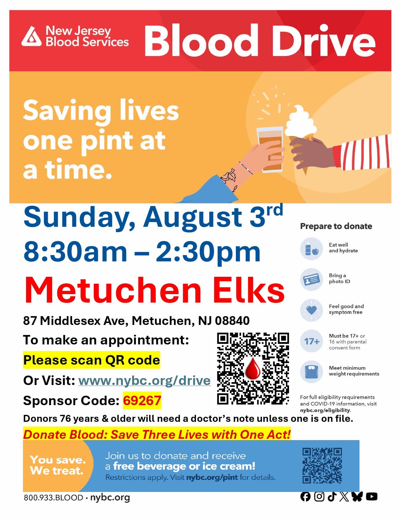 Metuchen Community Blood Drive