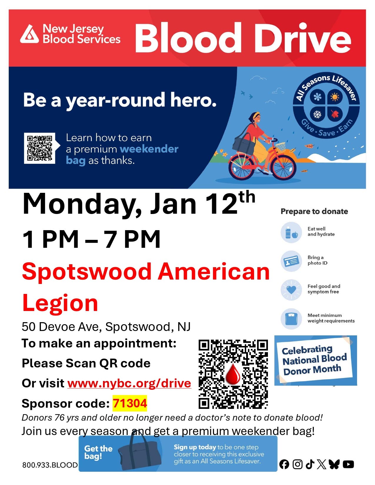 Spotswood Community Blood Drive - Emergency Blood Shortage!