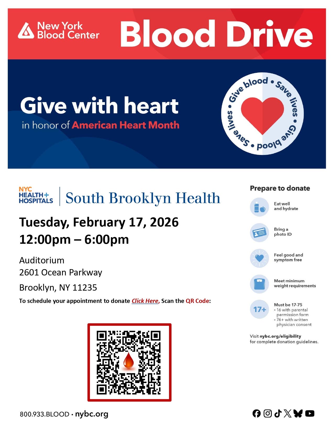 Sheepshead Bay American Heart Month Blood Drive