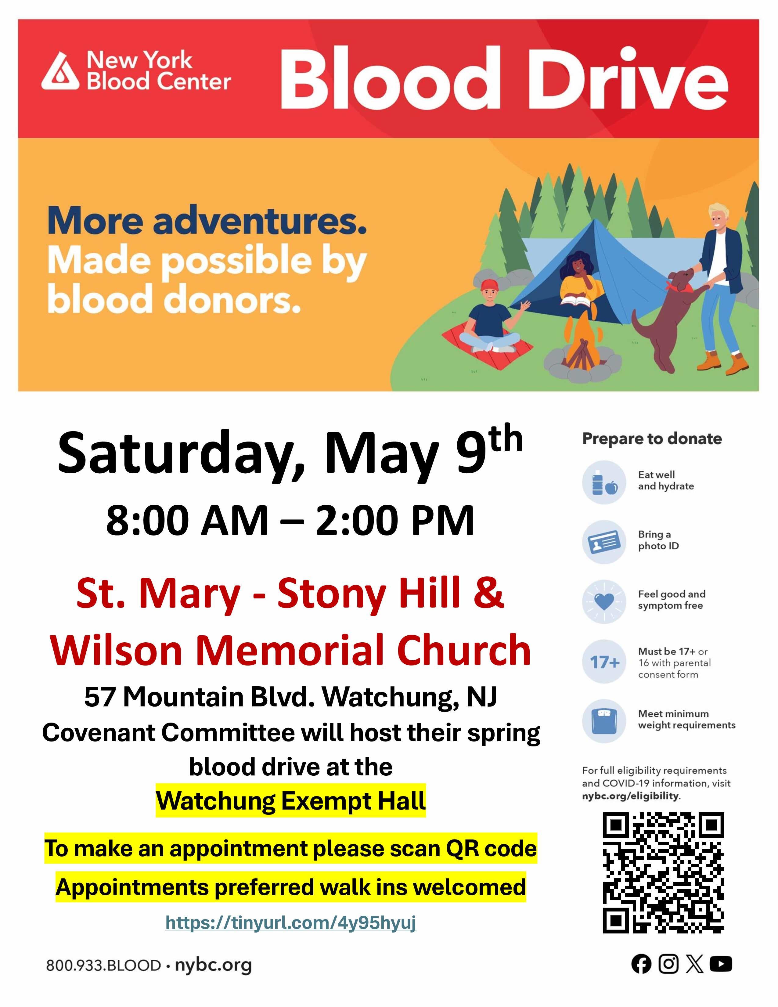 Watchung Community Blood Drive - Box of Girl Scout Cookies for Donors!