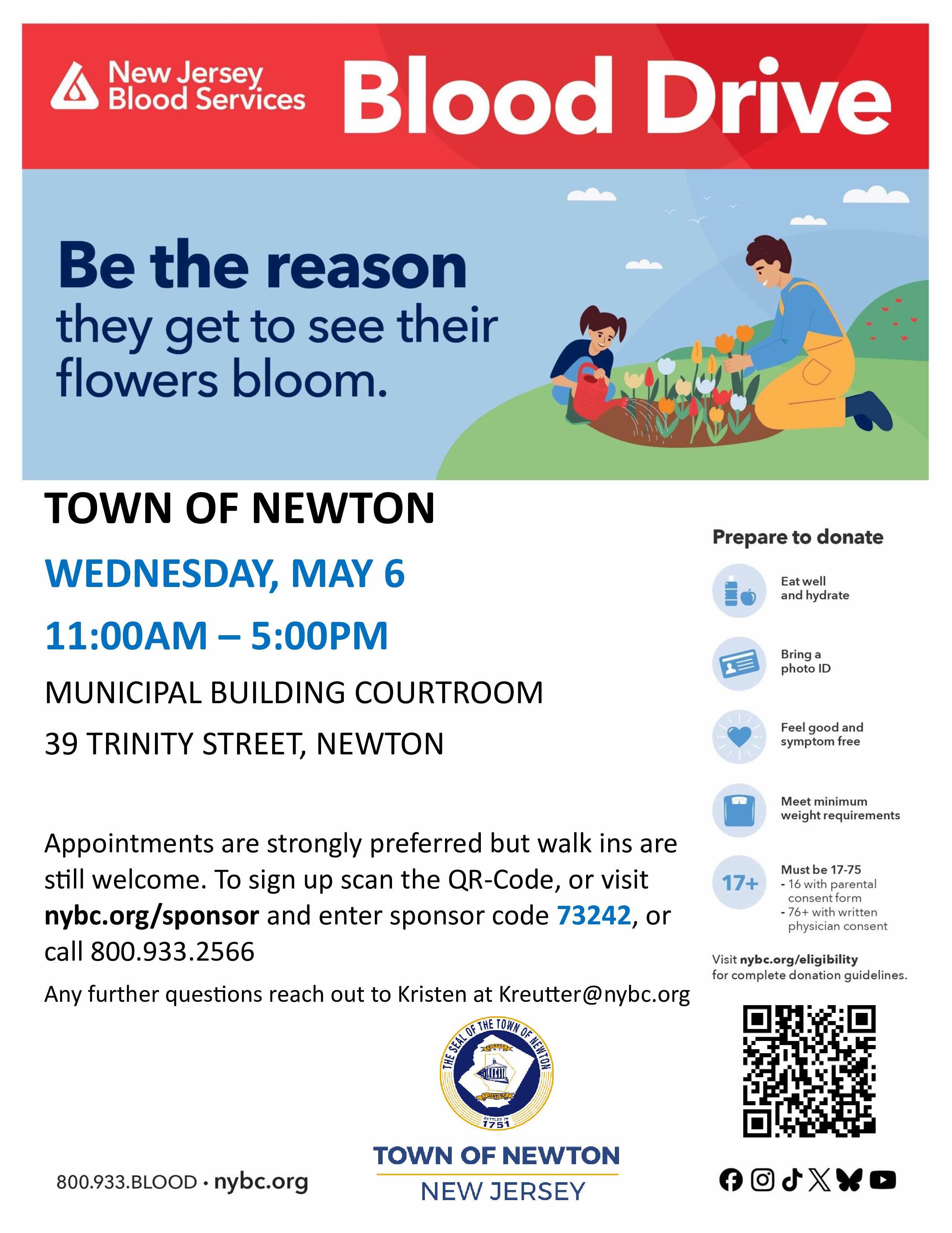 Town Of Newton Community Blood Drive