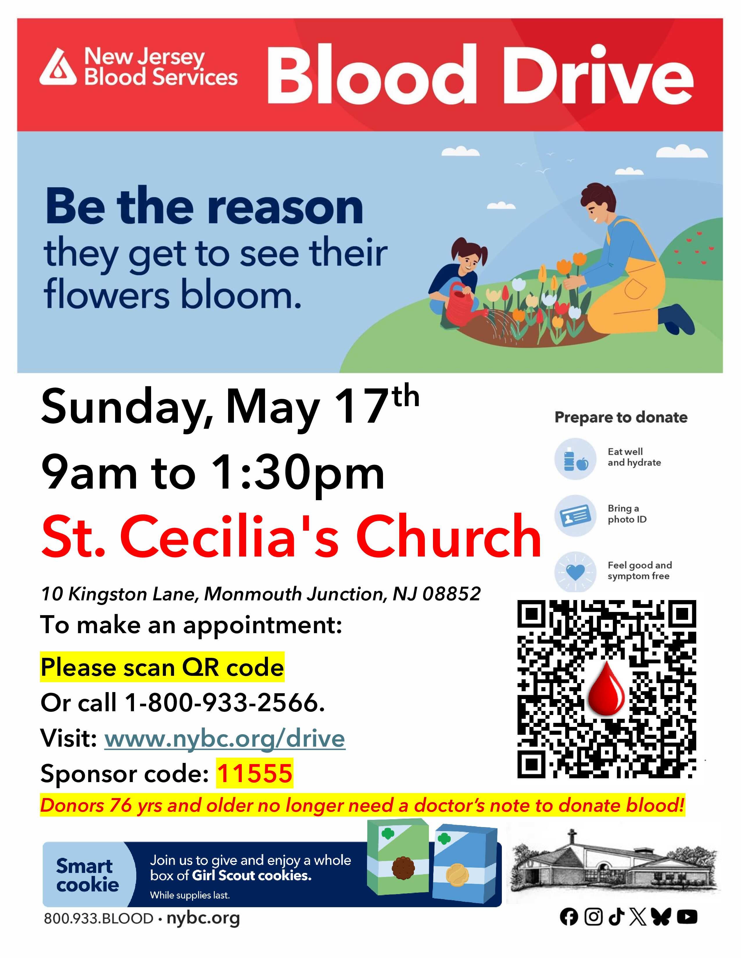 South Brunswick Community Blood Drive - Girl Scout Cookies for Donors!