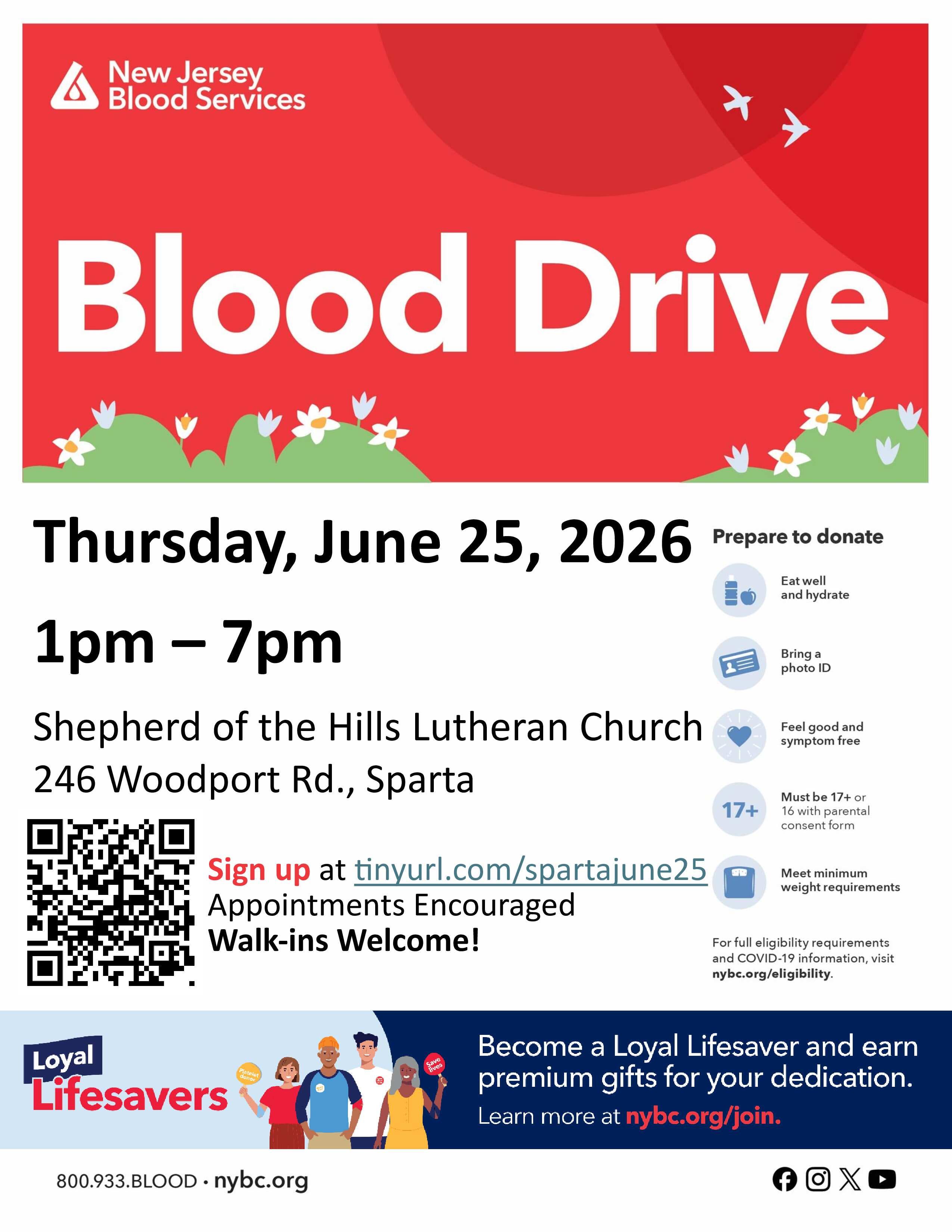 Sparta Community Blood Drive - Critical Need for Blood Donors!